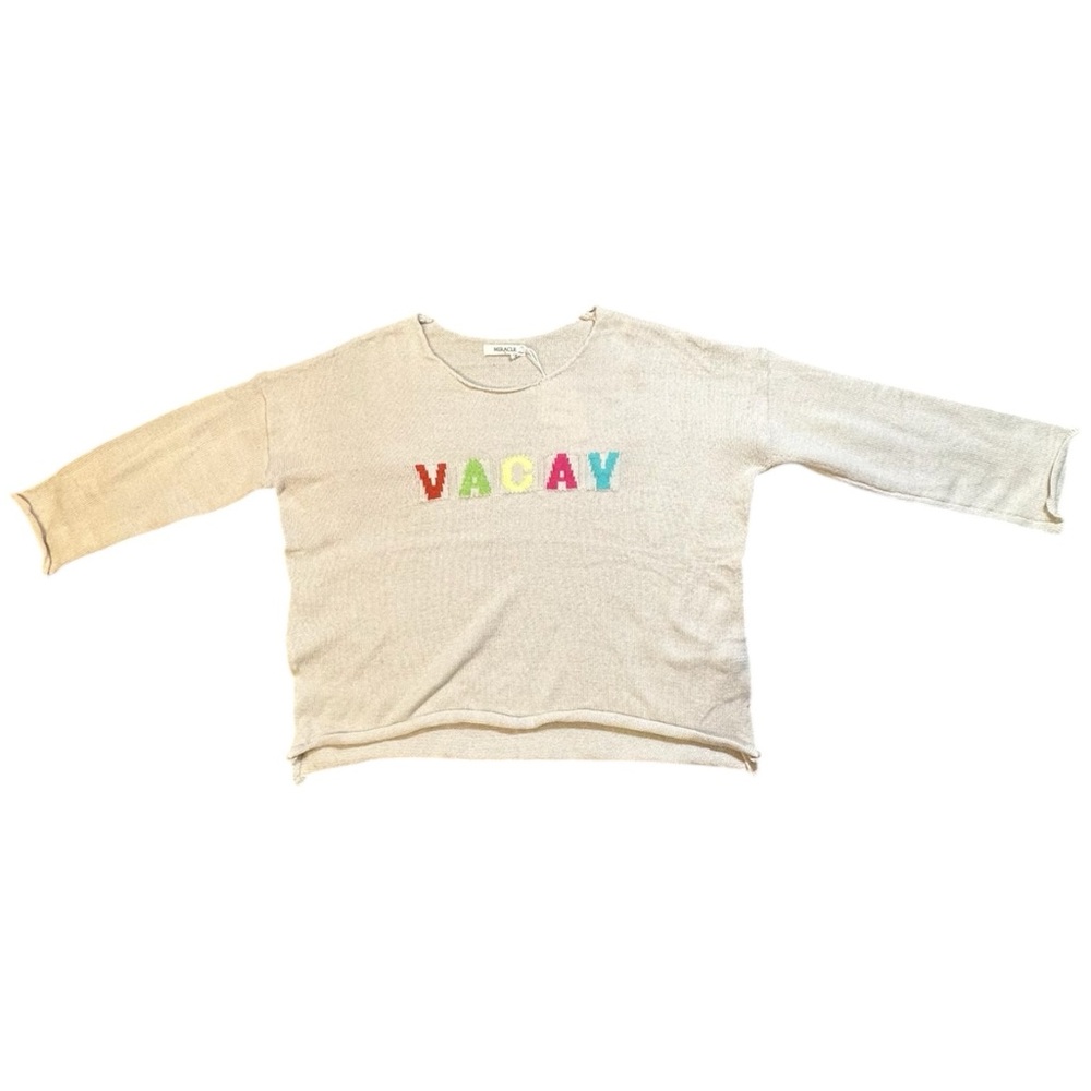 Miracle VACAY Sweater with Multicolor Letters - Picture 9 of 9